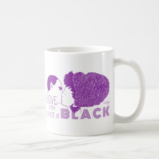 SCHWARZE LIEBE LILA KAFFEETASSE (Rechts)