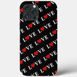 Schwarze LIEBE Moderne Elegante Case-Mate iPhone Hülle