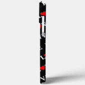 Schwarze LIEBE Moderne Elegante Case-Mate iPhone Hülle (Rückseite / Links)