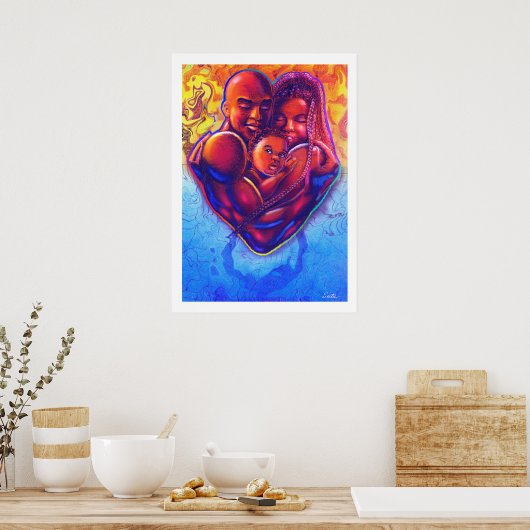 Schwarze Liebe Poster (Küche)