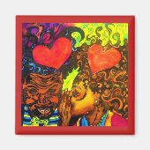 Schwarze Liebe Poster Magnet (Vorne)