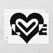 Schwarze Liebe Postkarte (Vorne/Hinten)
