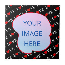 Schwarze LIEBE Trendschwarz und Weiß Fliese