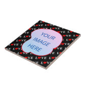 Schwarze LIEBE Trendschwarz und Weiß Fliese (Seite)