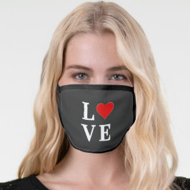 Schwarze LIEBE Trendschwarz und Weiß Mund-Nasen-Maske