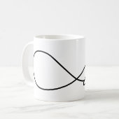 Schwarze Liebe Unendlichkeit Tasse (Vorderseite Links)