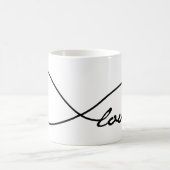 Schwarze Liebe Unendlichkeit Tasse (Mittel)