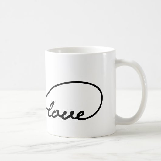 Schwarze Liebe Unendlichkeit Tasse (Rechts)