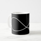 Schwarze Liebe Unendlichkeit Tasse (Vorderseite Links)