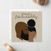 Schwarze Liebe - Urlaubskarte Mitteilungskarte (Vorderseite/Rückseite Beispiel)