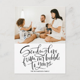 Schwarze Liebe von unserer Blase zu deinem Foto Feiertagspostkarte