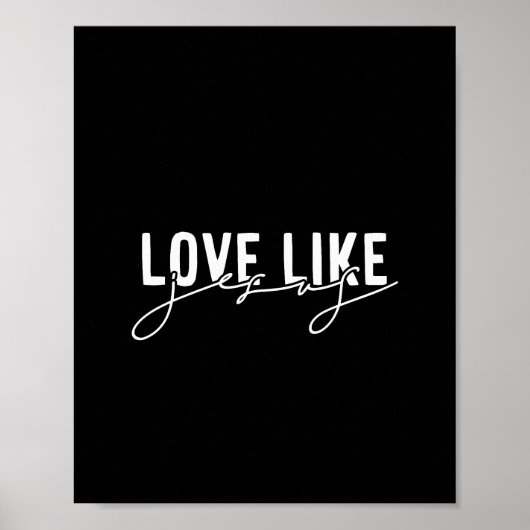 Schwarze Liebe wie Jesus Christlich Poster (Vorne)
