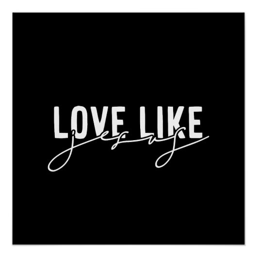 Schwarze Liebe wie Jesus Christlich Poster (Vorderseite)