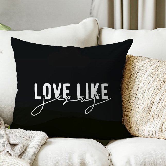 Schwarze Liebe wie Jesus Christliche Keule Kissen (Von Creator hochgeladen)