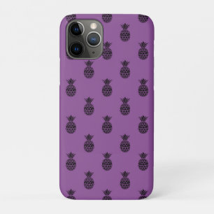 Schwarze Lila Ananas Tropisches Obst Sommer Case-Mate iPhone Hülle