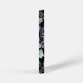 SCHWARZE LILA BLUMENTYPOGRAFIE iPhone HÜLLE (Rechte Seite)