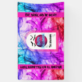 Schwarze Lila Fledermäuse Glückliches Halloween Pa Banner (Vertikal)