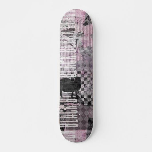 Schwarze lila Kunst auf Skateboard (Vorne)
