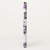 Schwarze lila Pfauenblüten und Kirschblüten Jugend Case-Mate iPhone Hülle (Hinten/Rechts)