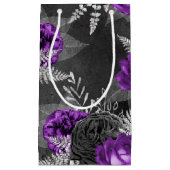 Schwarze Lila Rose Silver Blätter Dunkler Garten Kleine Geschenktüte (Vorderseite)