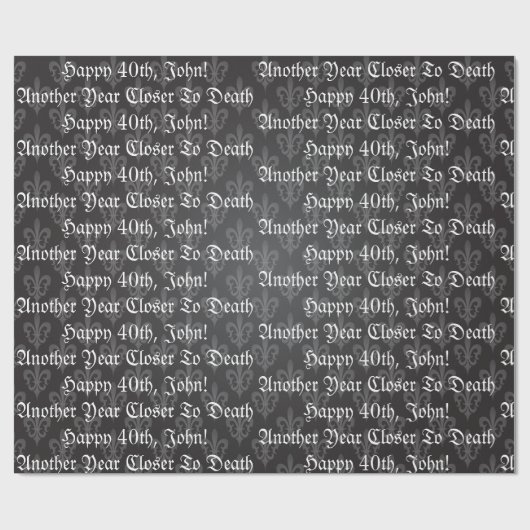 Schwarze Lilie Geschenkpapier (Flach)