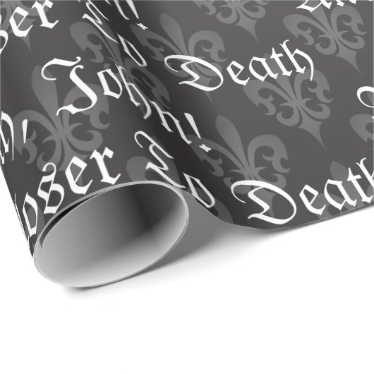 Schwarze Lilie Geschenkpapier (Rolleneckpunkt)