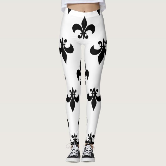 schwarze Lilie Leggings (Vorderseite)