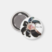 "Schwarze Lilie" Magnet (Vorderseite/Rückseite)