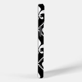 Schwarze Lilie mit Monogramm Case-Mate iPhone Hülle (Rückseite / Rechts)