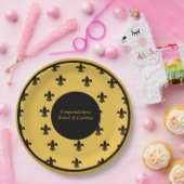 Schwarze Lilien im Gold-Hintergrund Pappteller (Party)