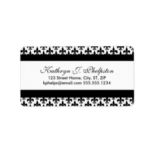 Schwarze Lilien-personalisierte Adresse Adressaufkleber