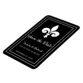 Schwarze Lilien Speichern des Datumsfensters Magnet (Linke Seite)
