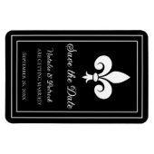 Schwarze Lilien Speichern des Datumsfensters Magnet (Horizontal)