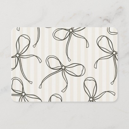 Schwarze Lingerie Dusche Beige Details Einlegen Begleitkarte (Rückseite)