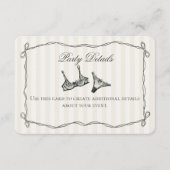 Schwarze Lingerie Dusche Beige Details Einlegen Begleitkarte (Vorderseite)