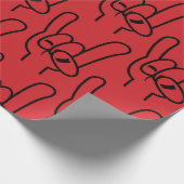 Schwarze Linie für Schwermetall-Teufel-Hörner Geschenkpapier (Ecke)