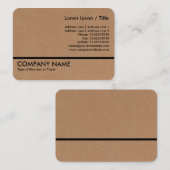 Schwarze Linie - Karte (Vorne/Hinten)