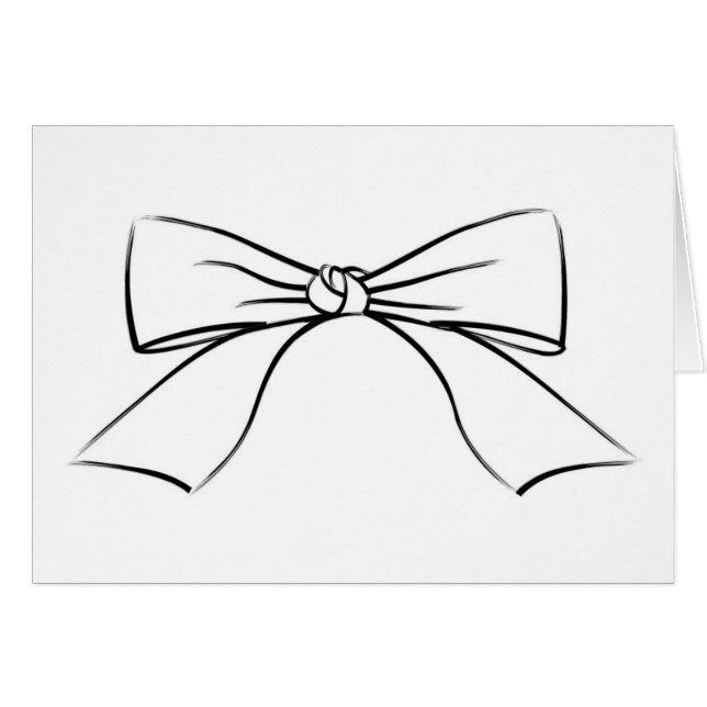 Schwarze Linie Ribbon Bow (Vorderseite (Horizontal))