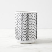 SCHWARZE LINIE STRICK Große weiße Tasse (Mittel)