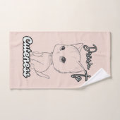 Schwarze Linie Zeichn von Sweet Kitten Badhandtuch Set (Handtuch)