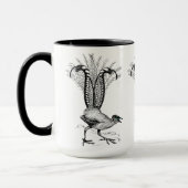 Schwarze Linie zeichnend Lyre Bird Tasse (Links)