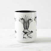 Schwarze Linie zeichnend Lyre Bird Tasse (Zentrum)