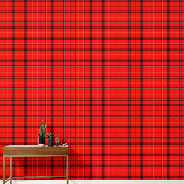 Schwarze Linien in Scottish Red Tapete (Korridor)