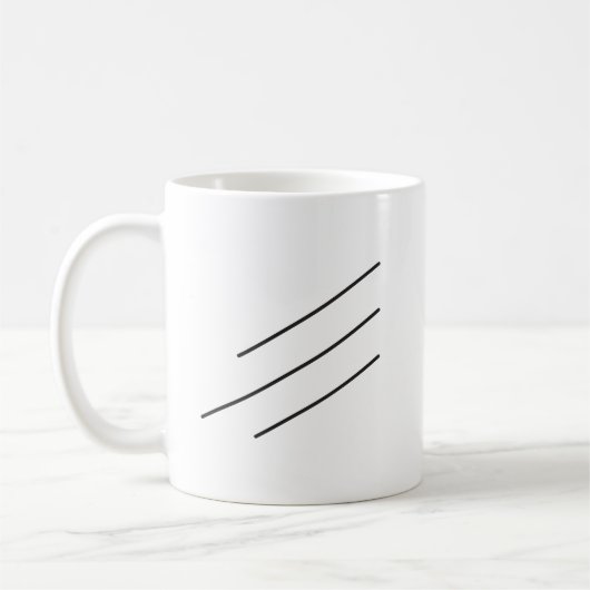 Schwarze Linien Kaffeetasse (Links)