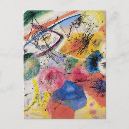 Schwarze Linien Postkarte (Vorderseite)