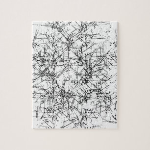 Schwarze Linien Puzzlespiel Puzzle