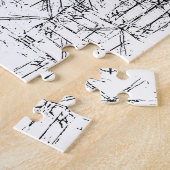 Schwarze Linien Puzzlespiel Puzzle (Seite)