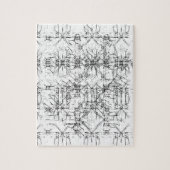 Schwarze Linien Puzzlespiel Puzzle (Vertikal)