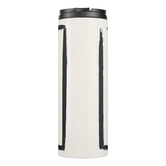 Schwarze Linien Thermosbecher (Rückseite)