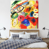 Schwarze Linien von Kandinsky Stretched Canvas Pri Leinwanddruck (Insitu (Schlafzimmer))
